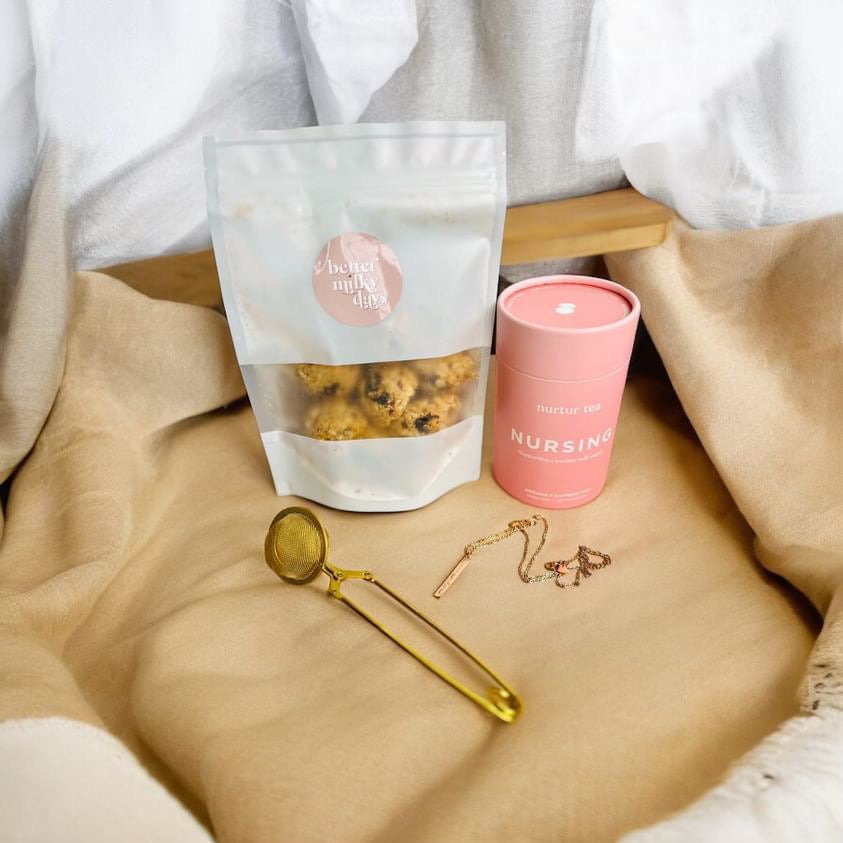Breastfeeding tea with lactation cookies