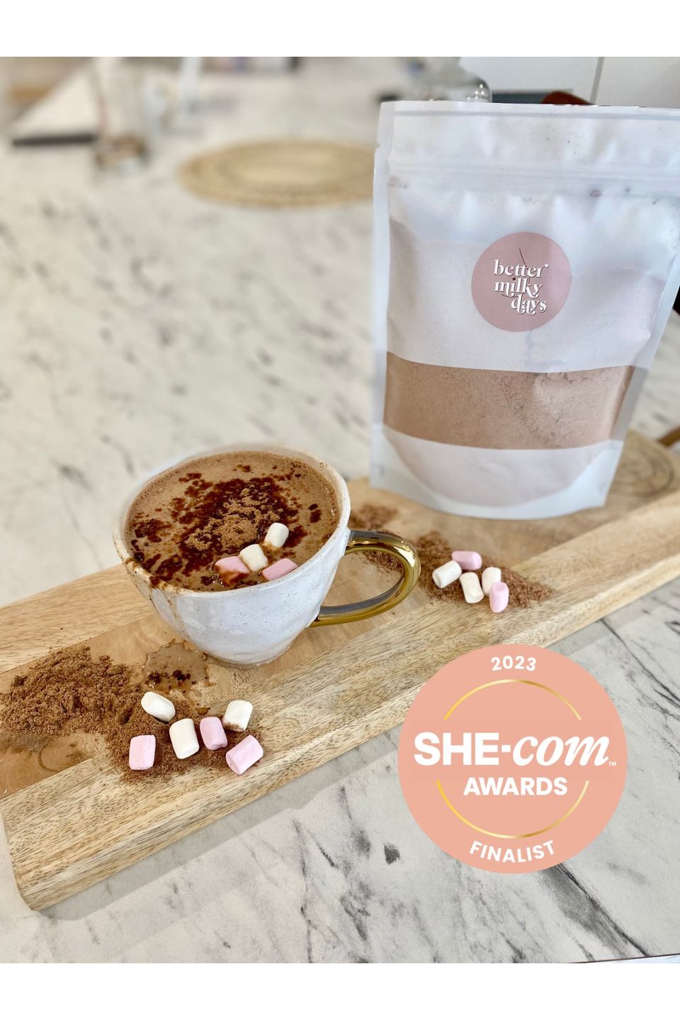 lactation hot chocolate she com finalist gluten free product awards